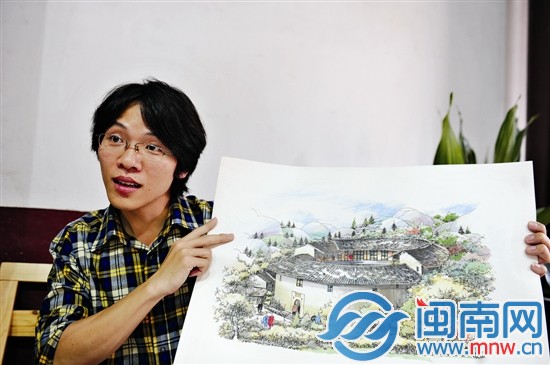 小施和他的作品，安溪龍涓土堡