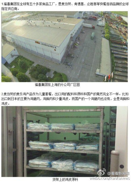 曝麥當勞、肯德基等洋快餐供應商食品安全黑幕